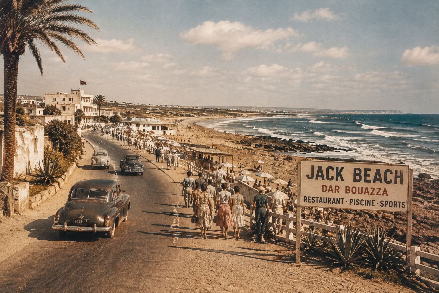 Jack Beach à Dar Bouazza dans les années 1950